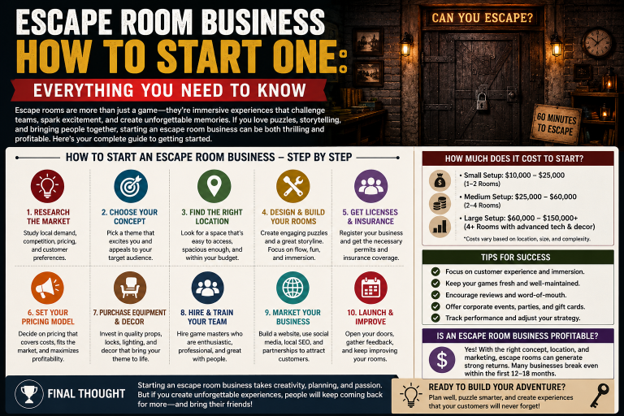 how to start an escape room business