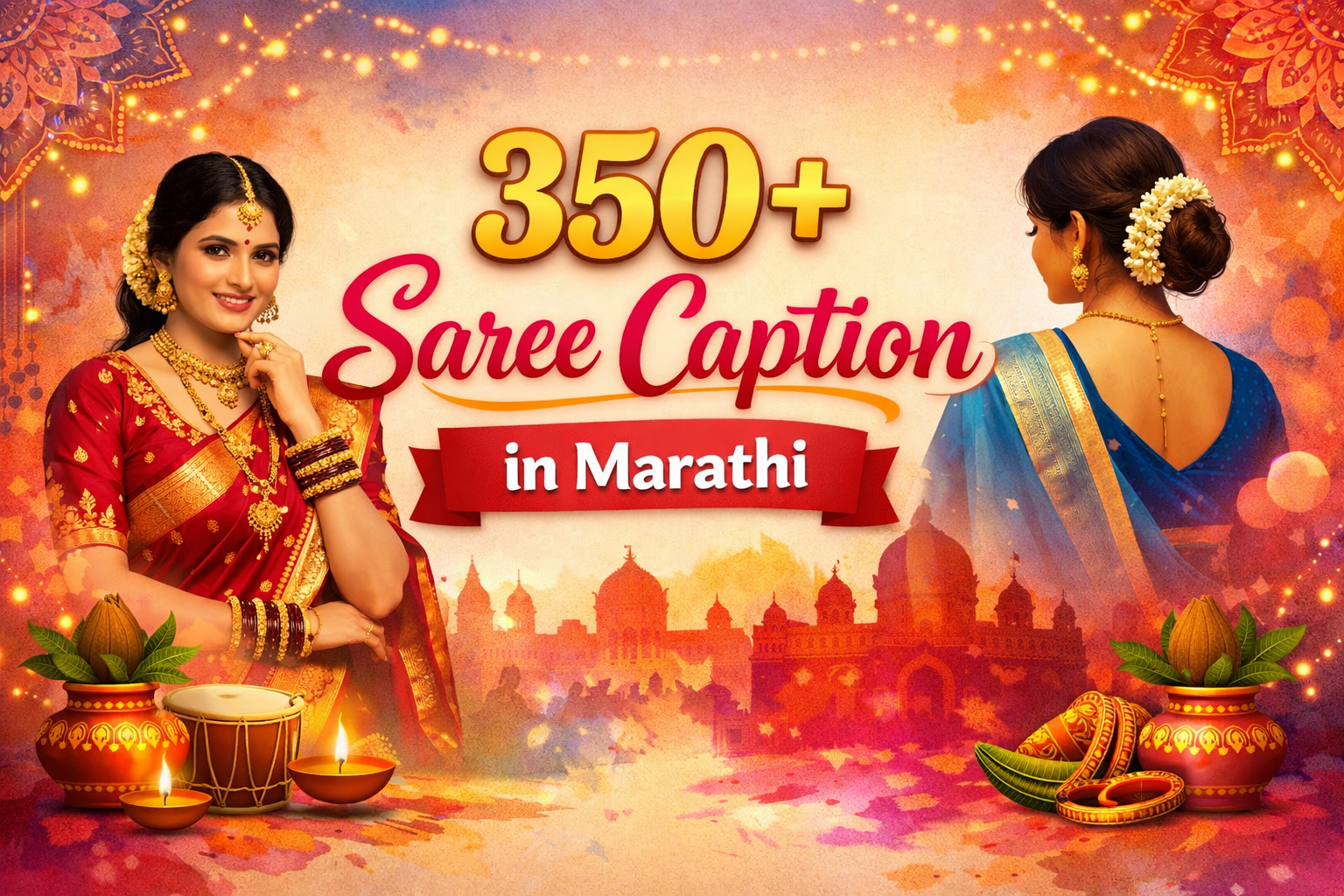 Saree Caption in Marathi