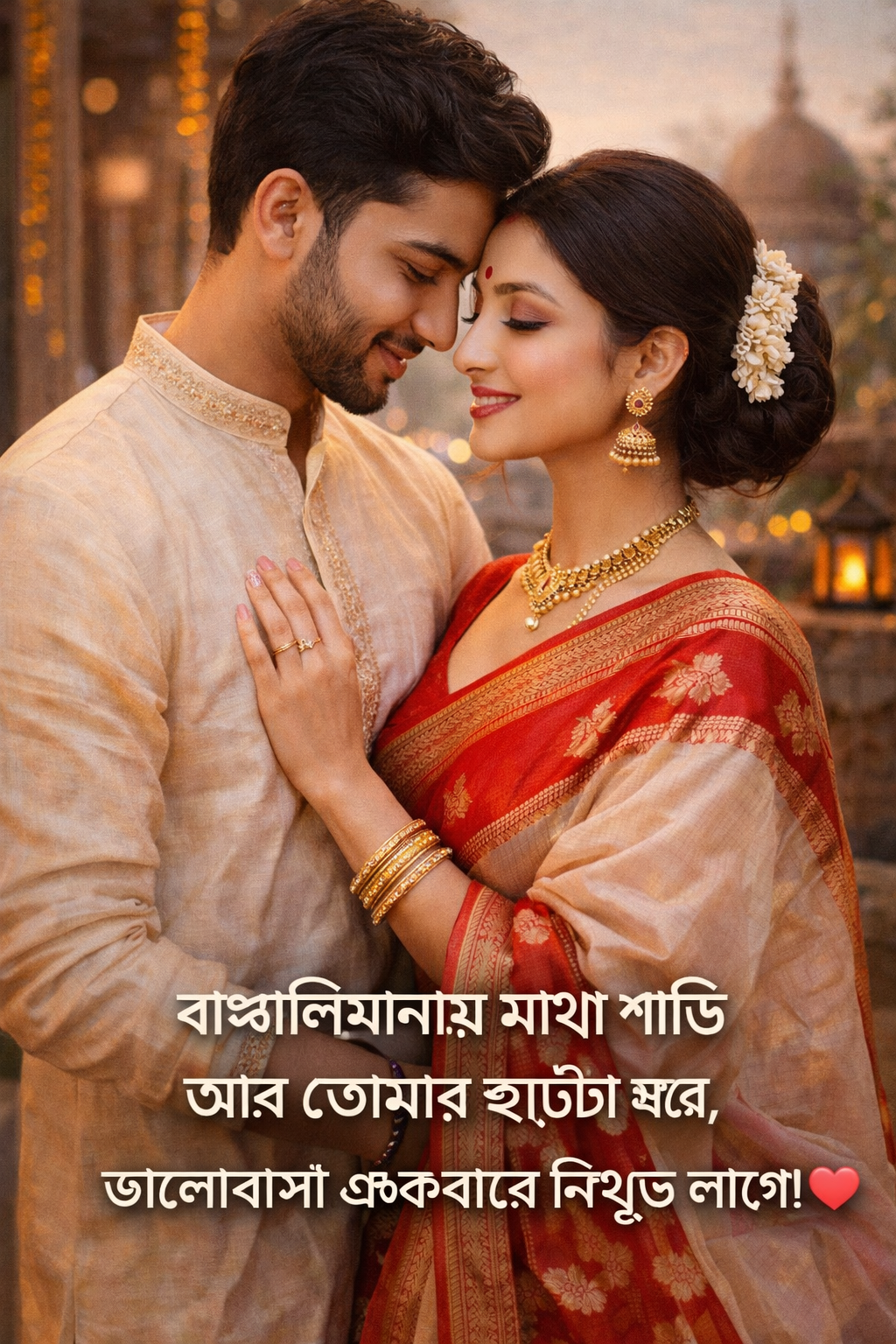 Bengali love captions for saree