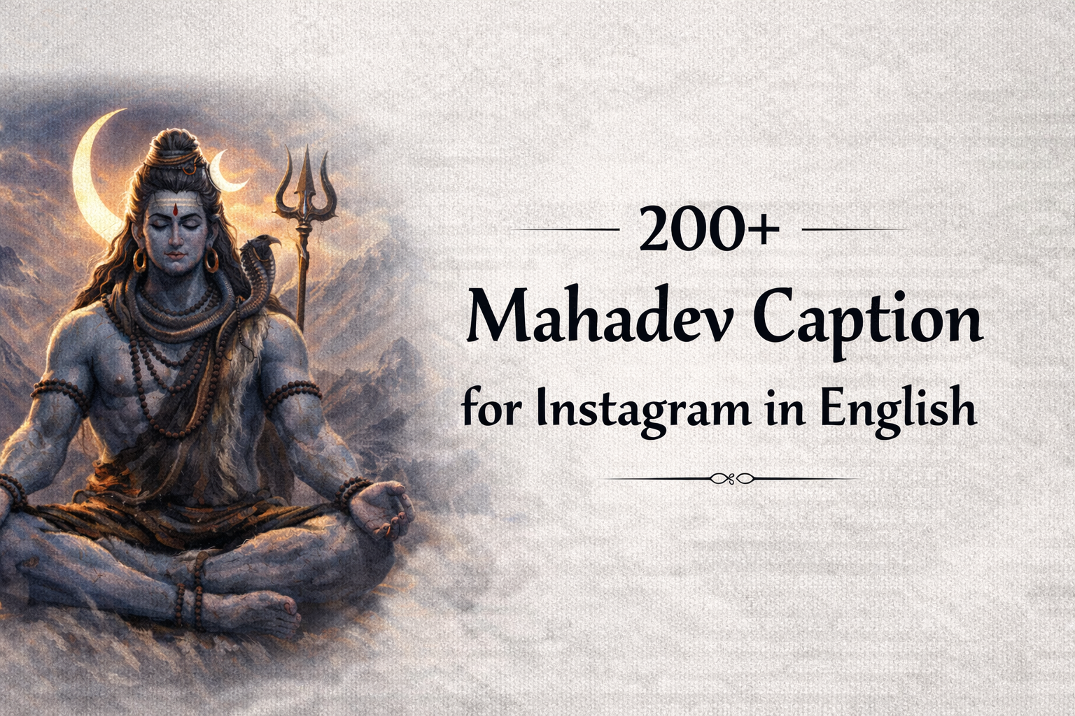 200+ Mahadev Captions for Instagram in English