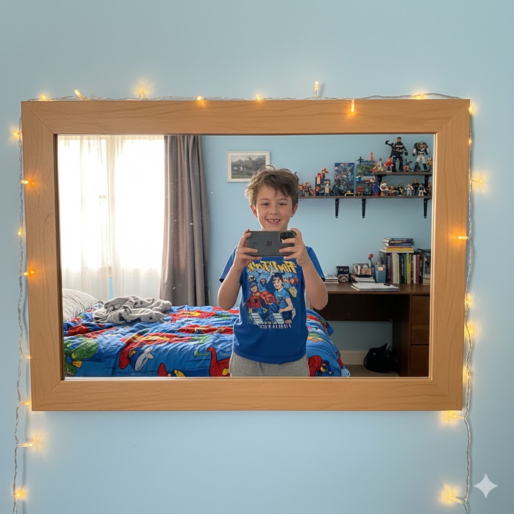 Mirror selfie captions for boys