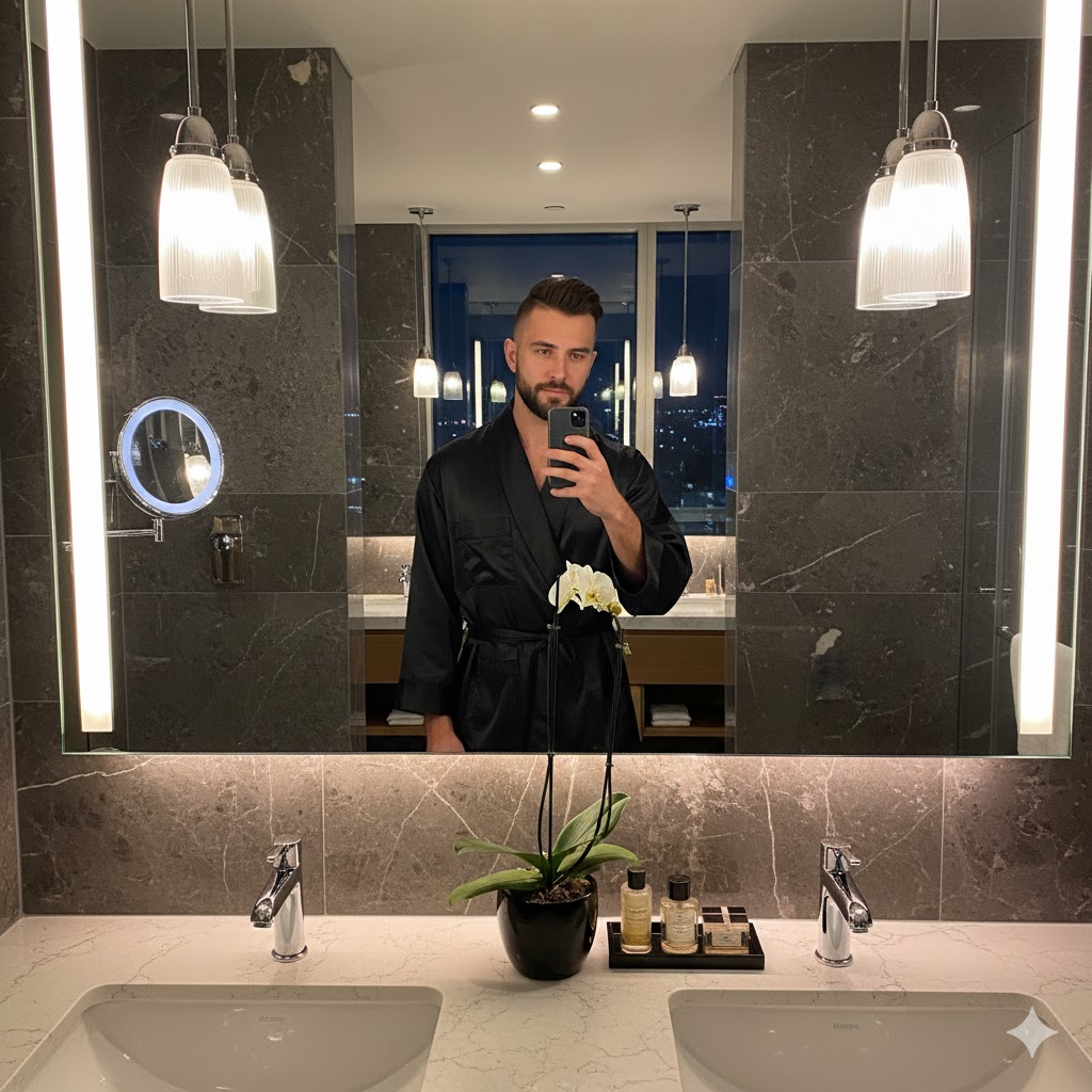 Mirror selfie captions for men