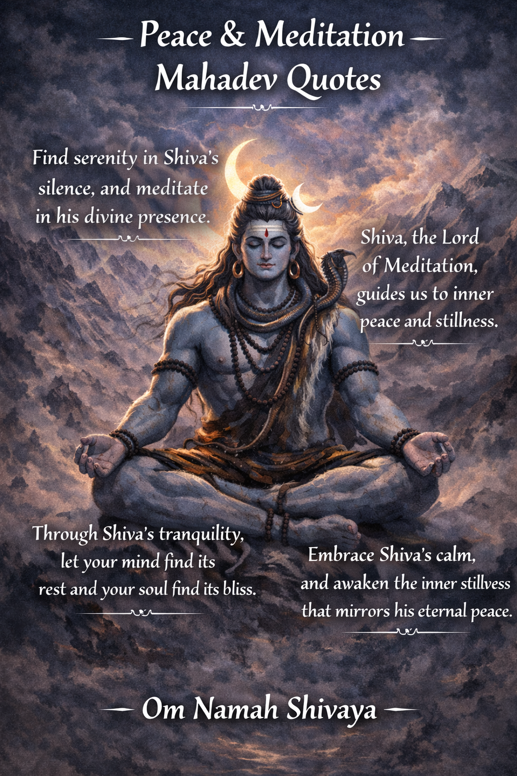 Peace & Meditation Mahadev Caption