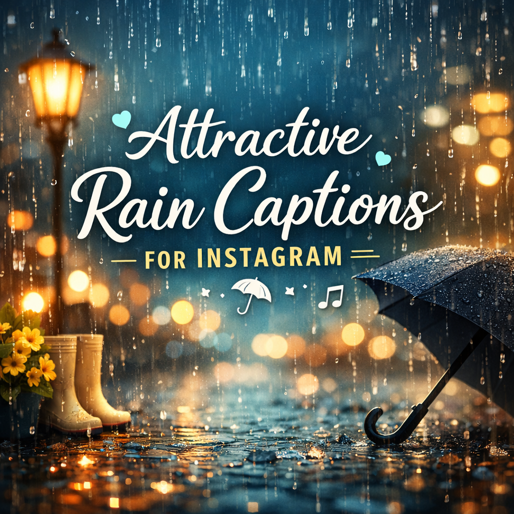 Attractive Rain Captions for Instagram