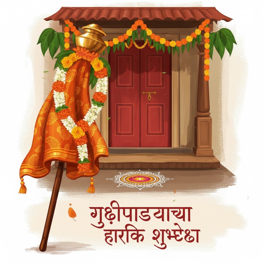 Happy Gudi Padwa Caption in Marathi