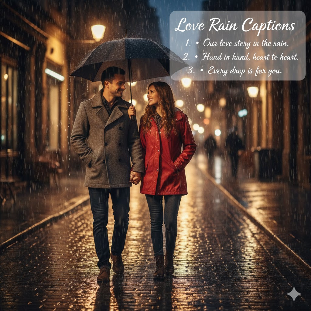 Love Rain Captions for Instagram