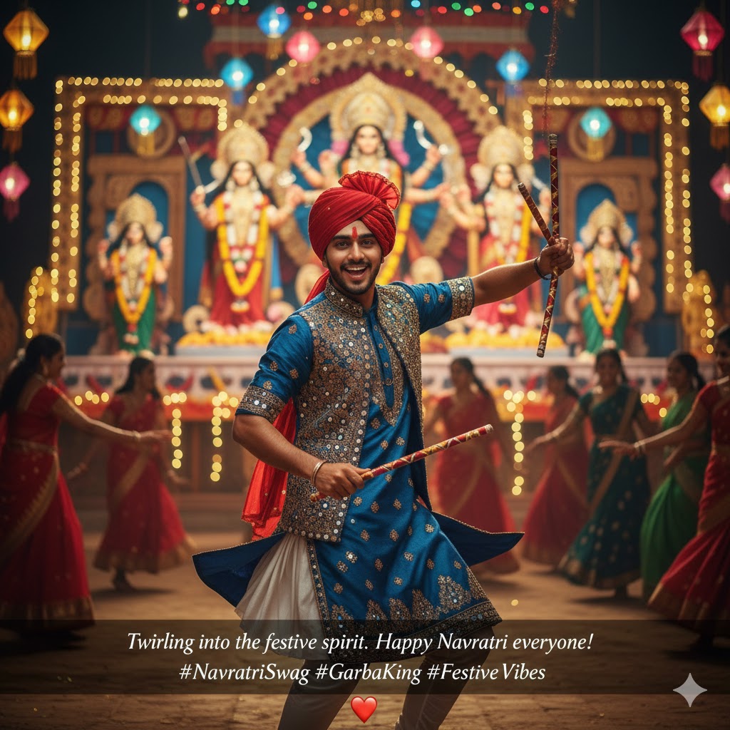 navratri captions for instagram for boy