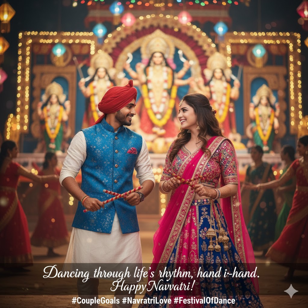 navratri captions for instagram for couples