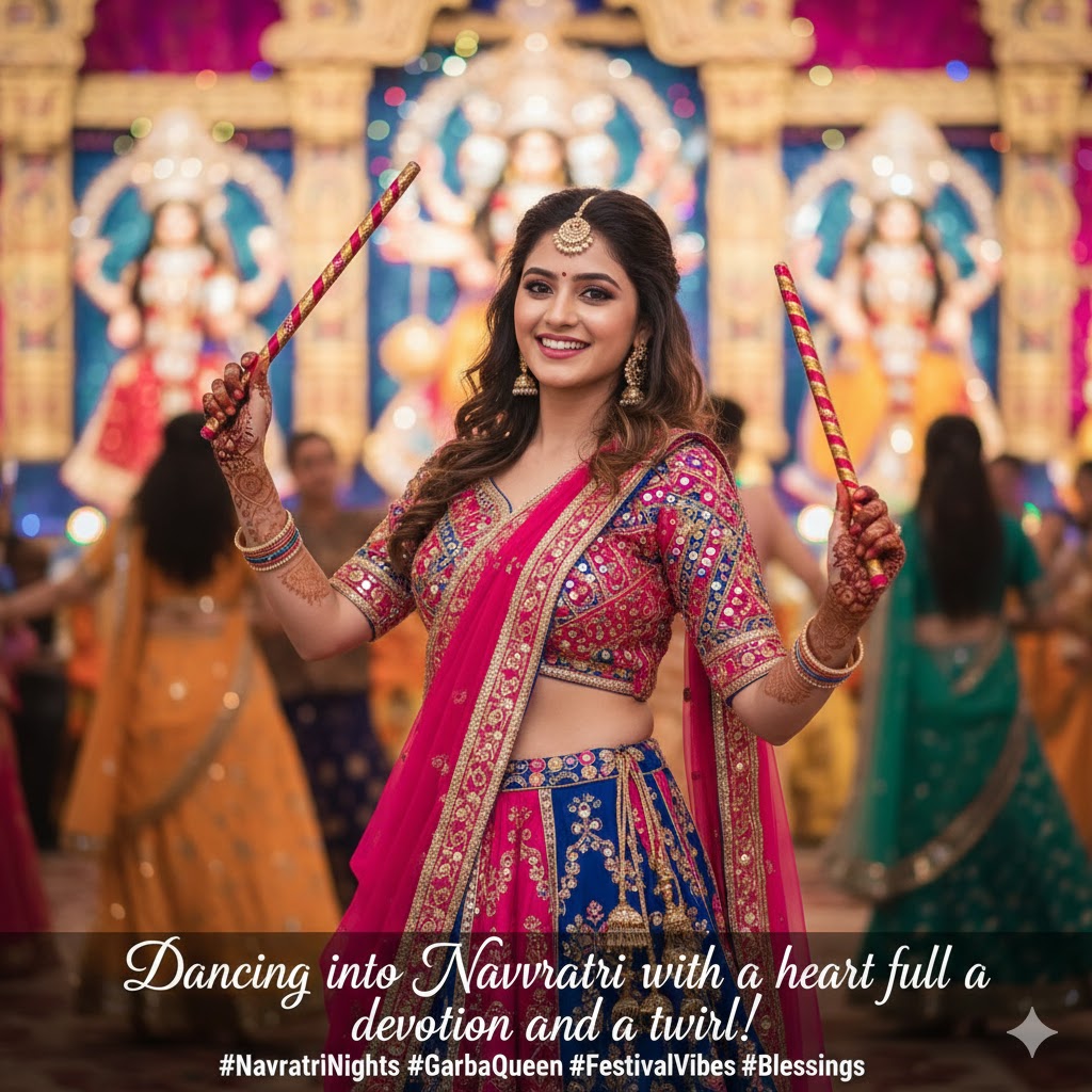 navratri captions for instagram for girl