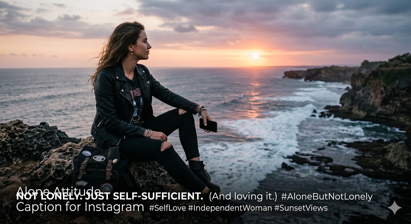 Alone Attitude Caption for Instagram