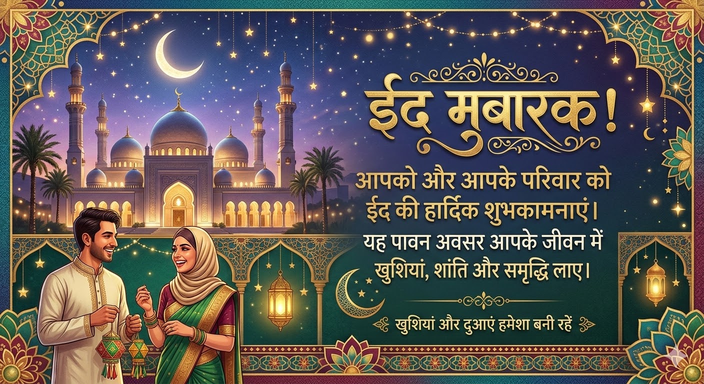 Best Eid Mubarak Wishes in Hindi