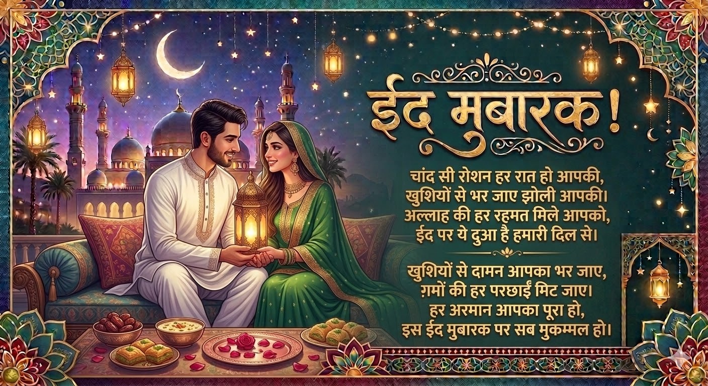 Eid Mubarak Shayari in Hindi