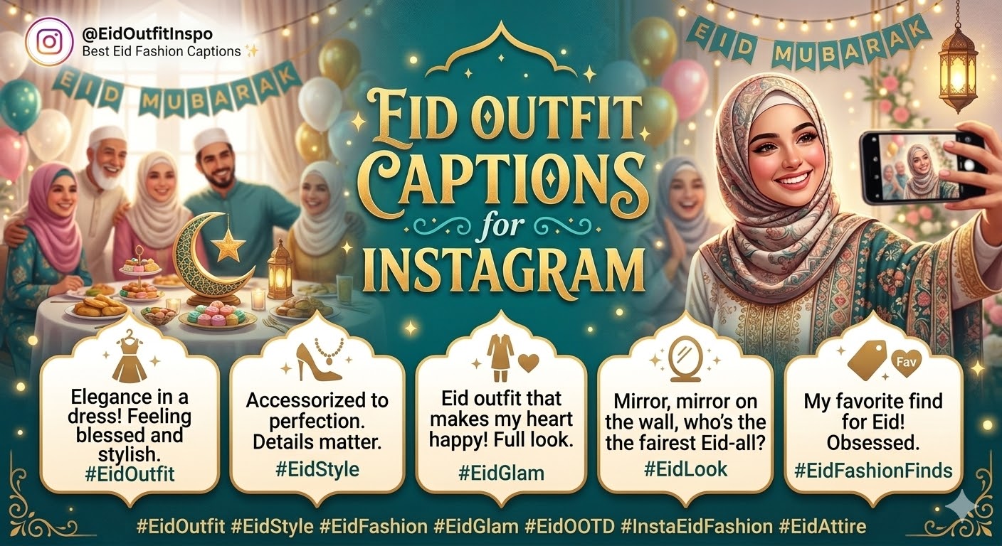 Eid Outfit Captions for Instagram