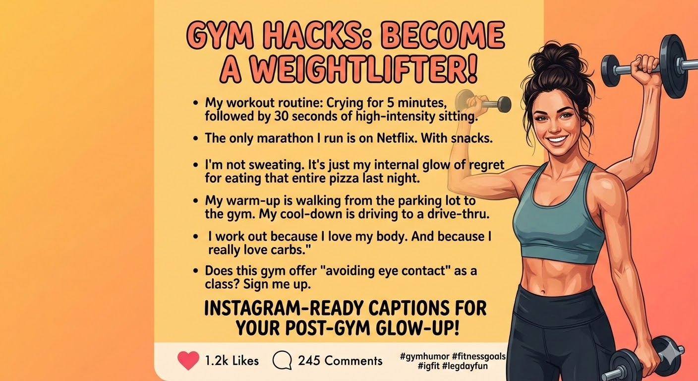Funny gym captions for instagram