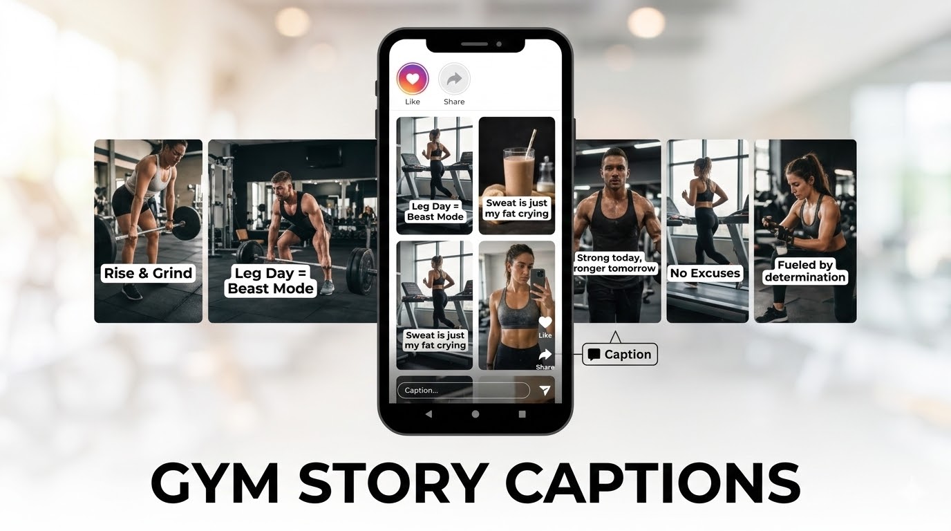 Gym story captions