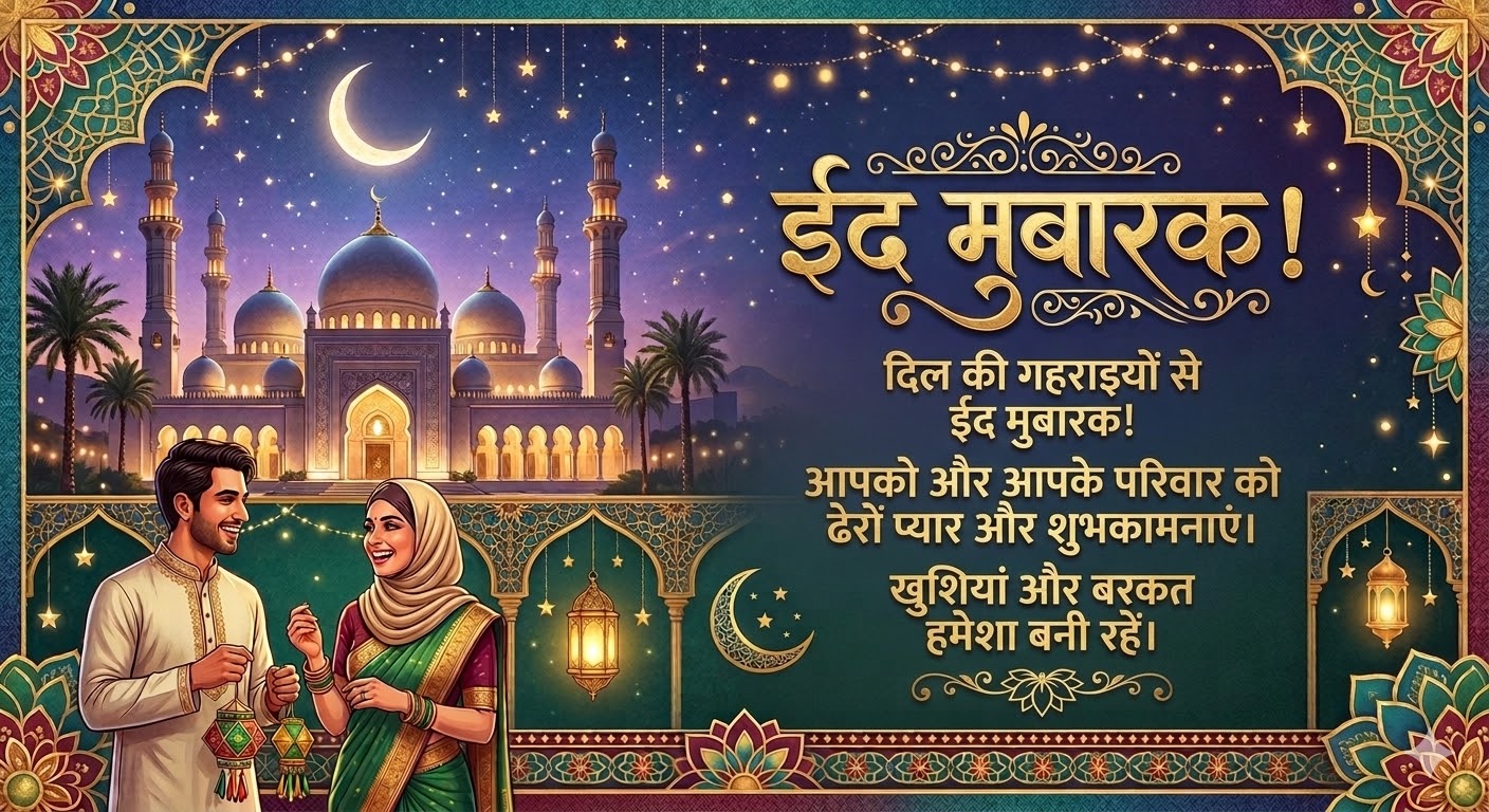 Heartfelt Eid Mubarak Wishes in Hindi