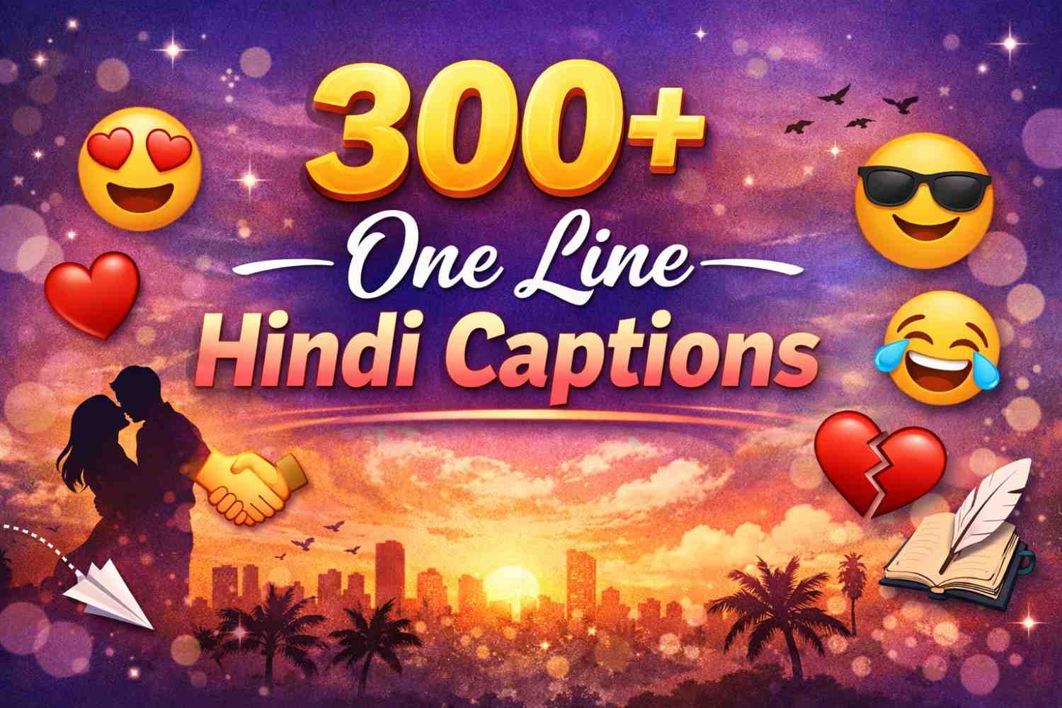 one line hindi captions