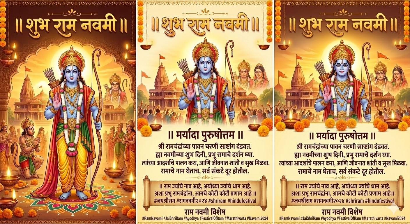 Ram Navami Caption in Marathi