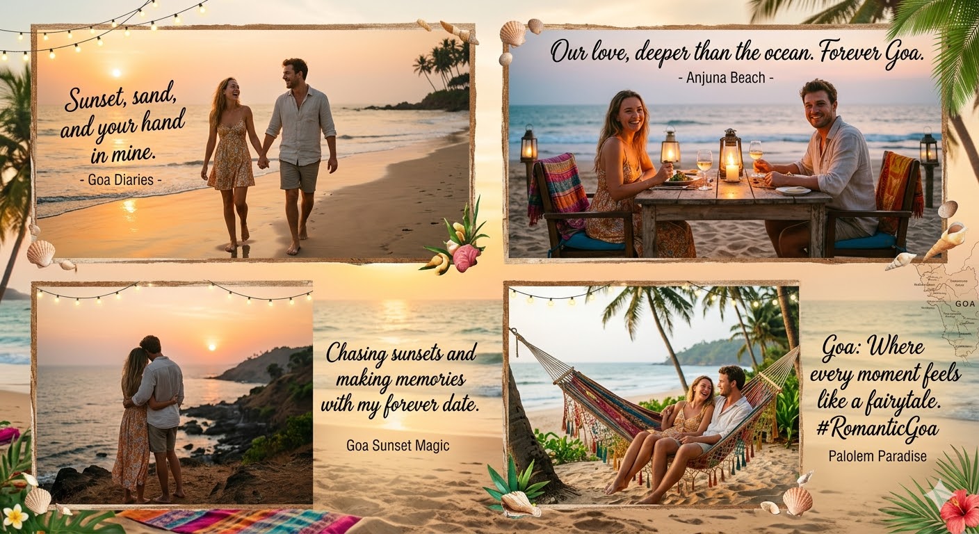 Romantic Goa Captions