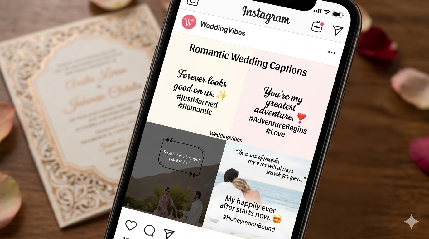 Romantic Wedding Captions