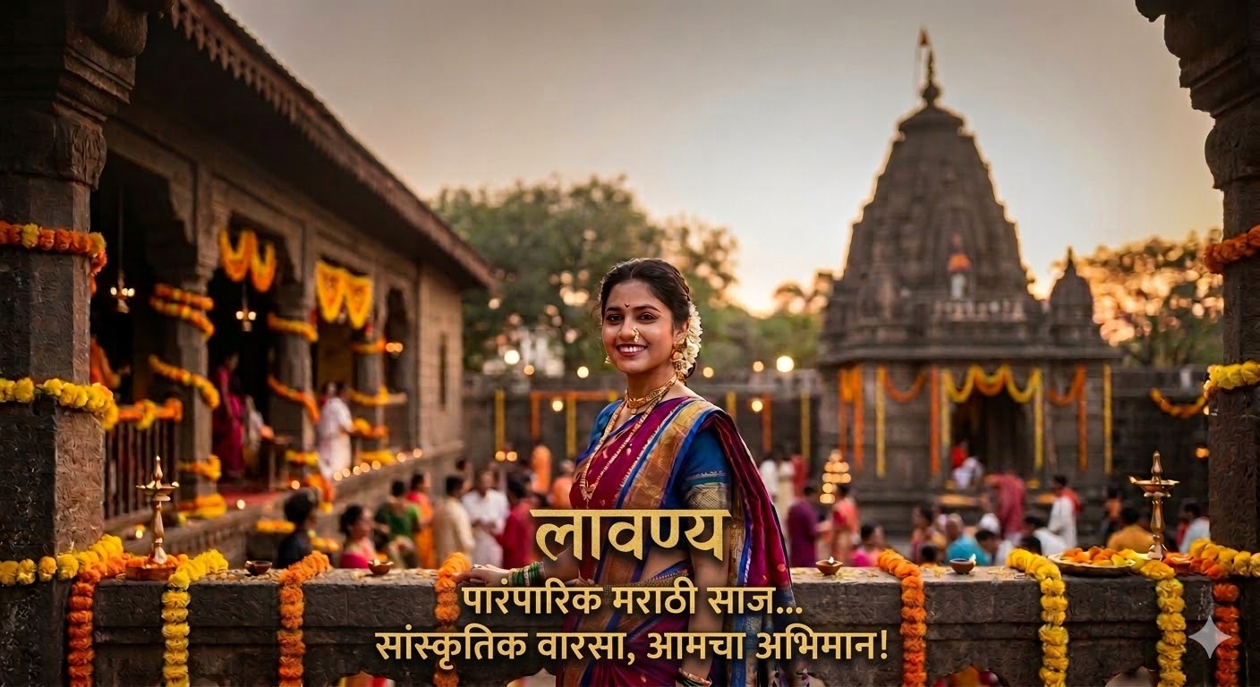 Traditional Marathi Mulgi Caption