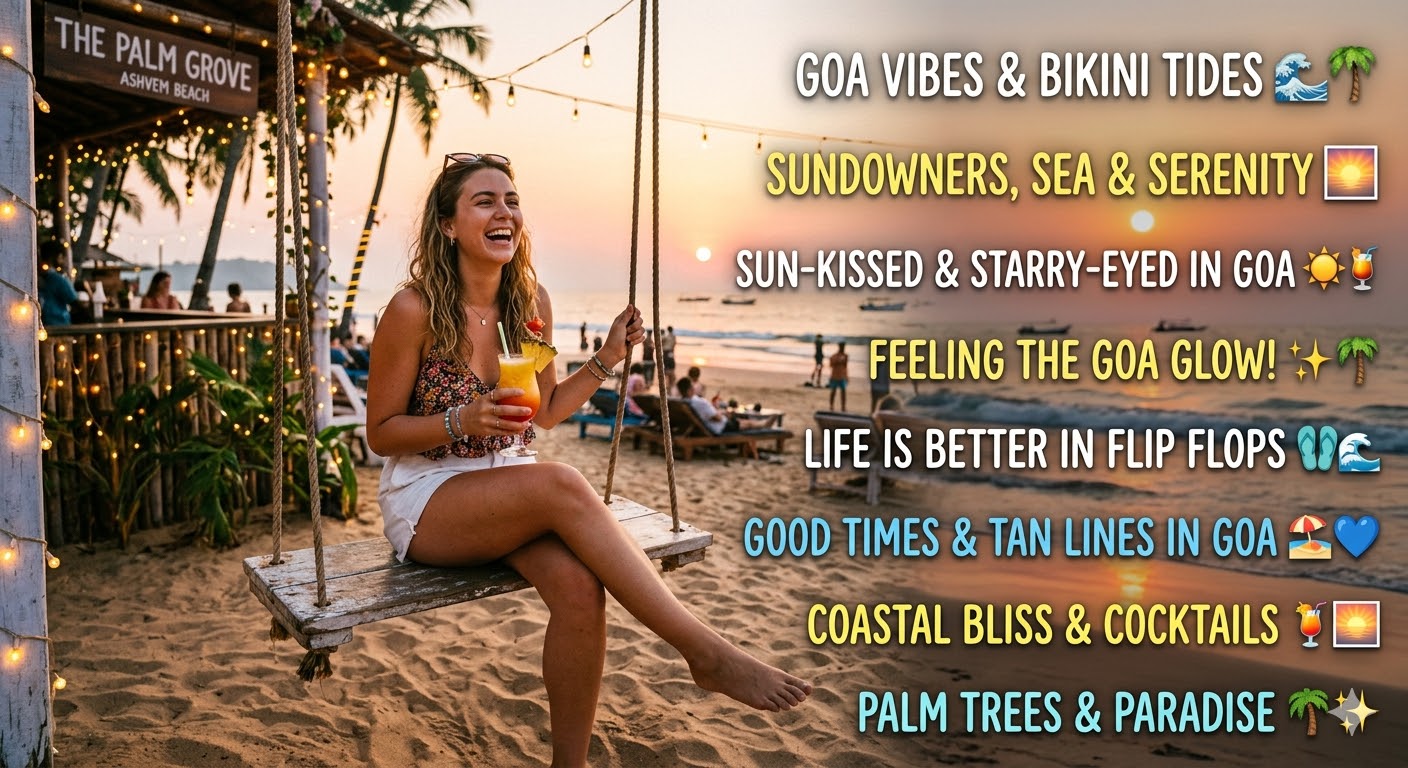 Trendy goa captions for instagram