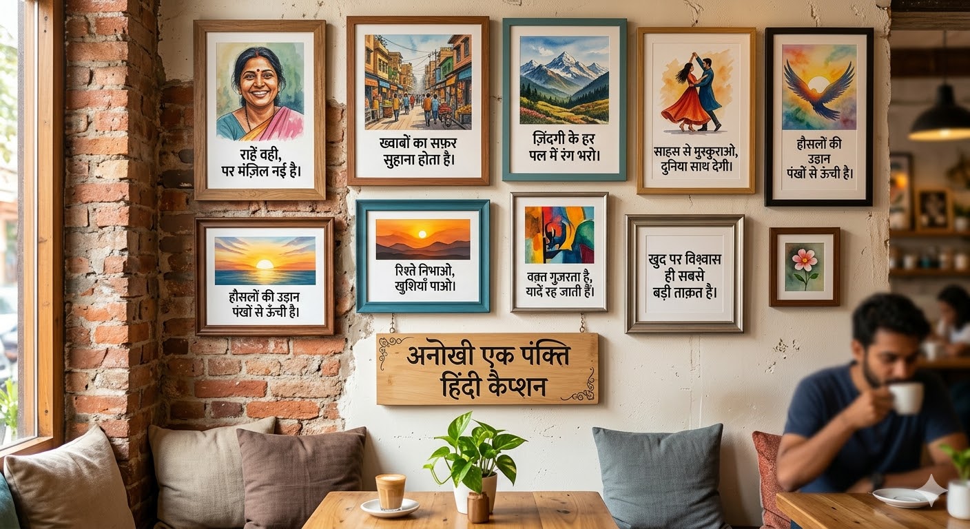 Unique one line hindi captions