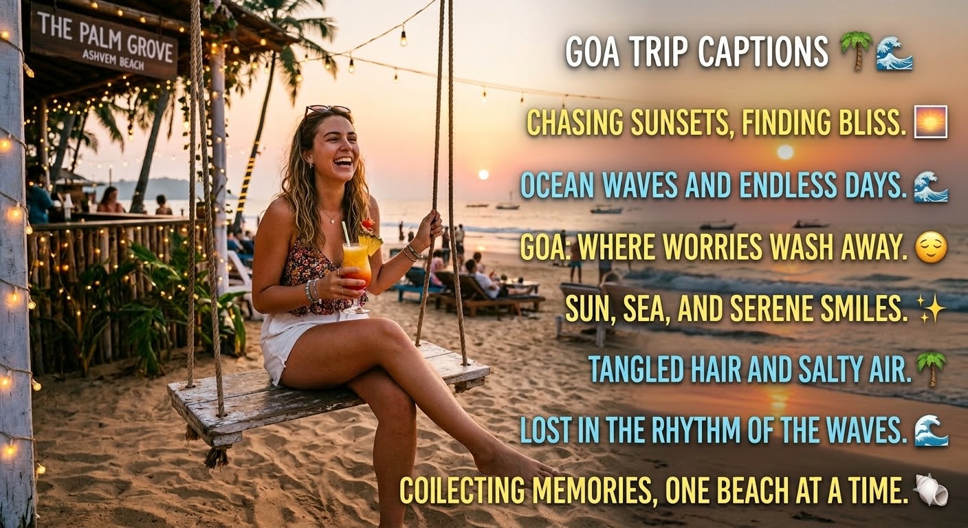 goa trip captions