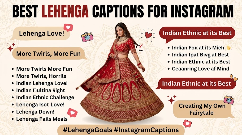 Best Lehenga Captions for Instagram