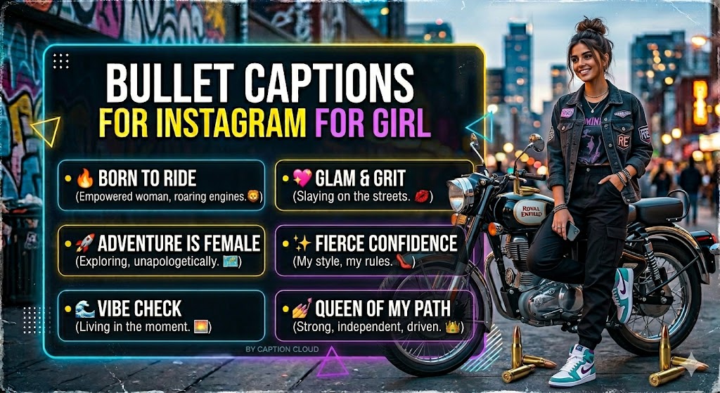 Bullet Captions for Instagram for Girl