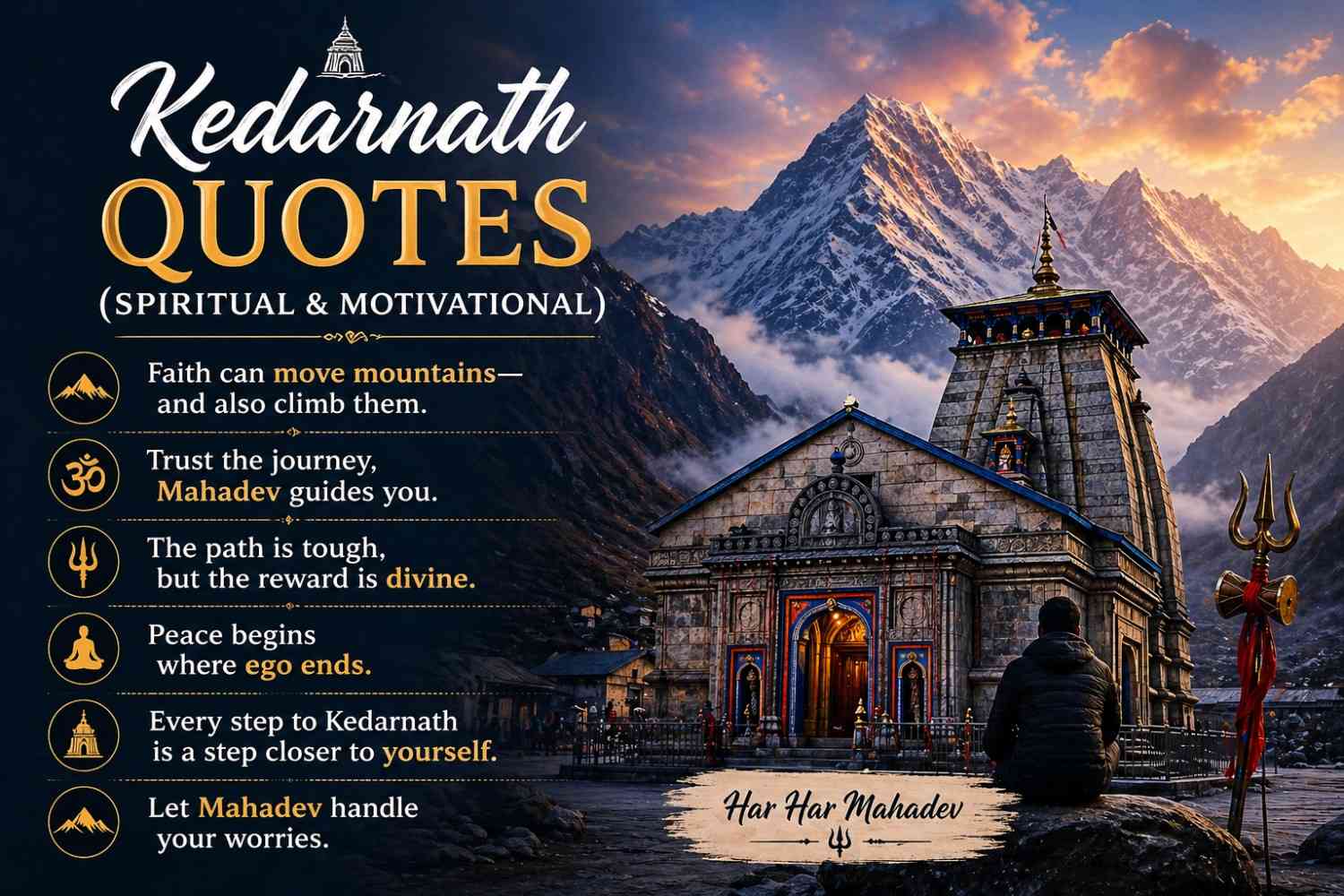 Kedarnath Quotes (Spiritual & Motivational)