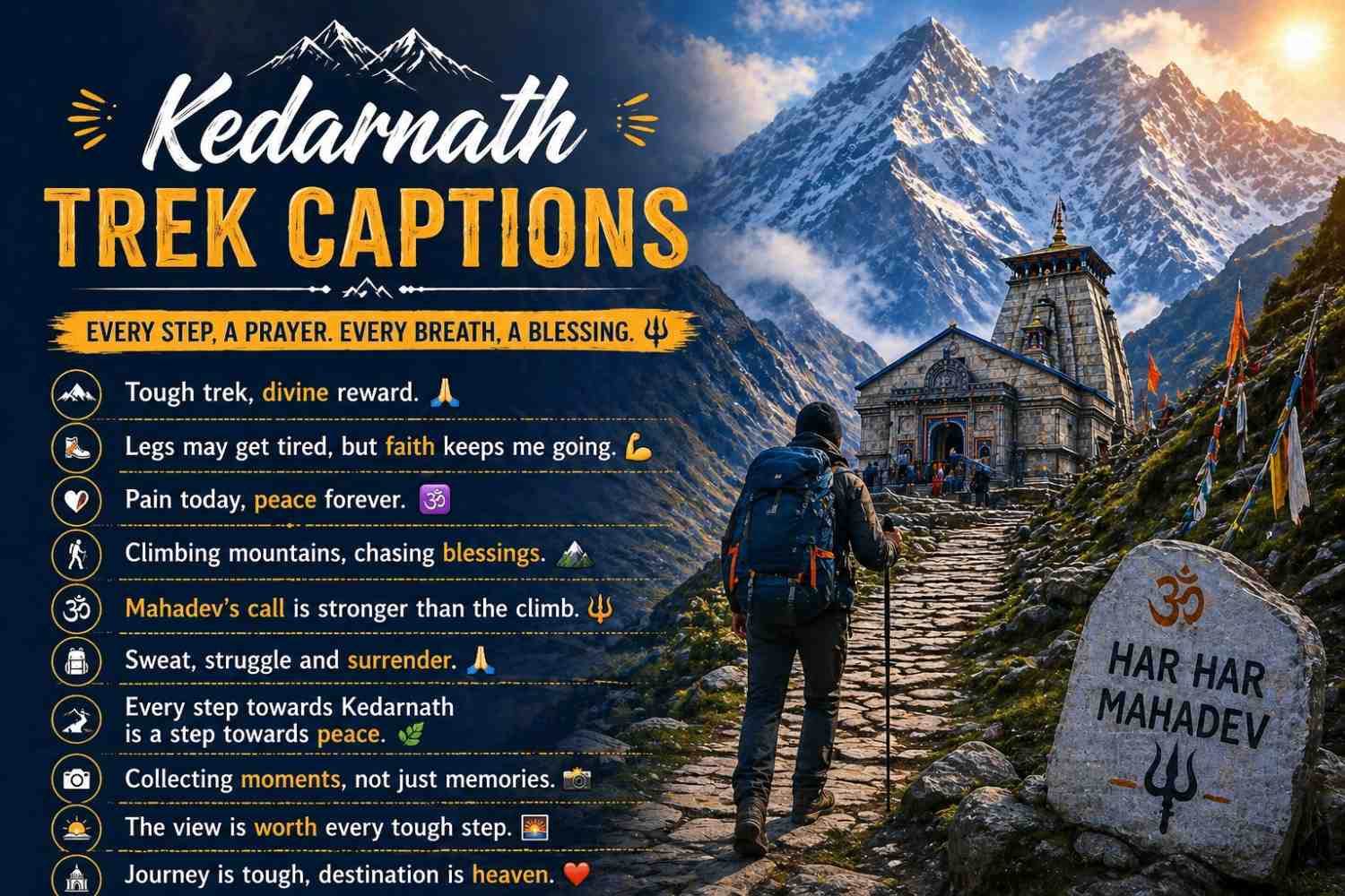 Kedarnath Trek Caption