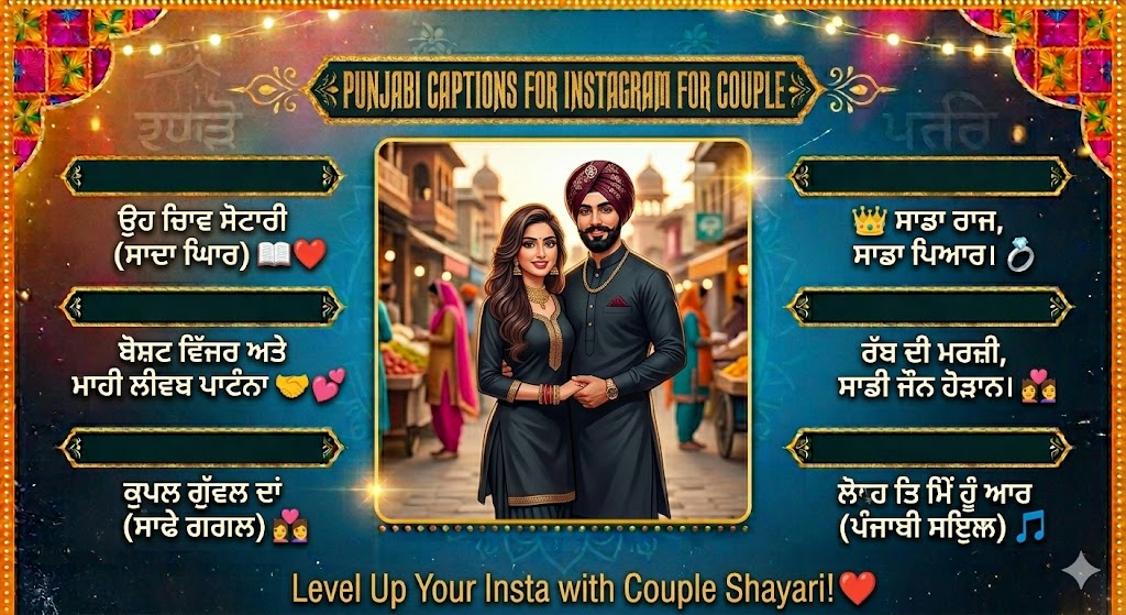 Punjabi Captions for Instagram for Couple