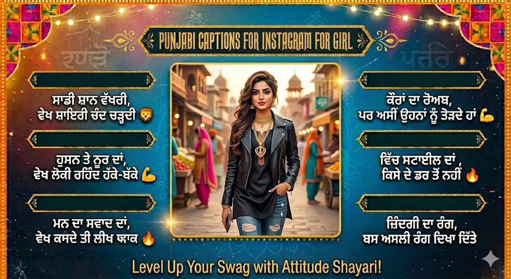 Punjabi Captions for Instagram for Girl