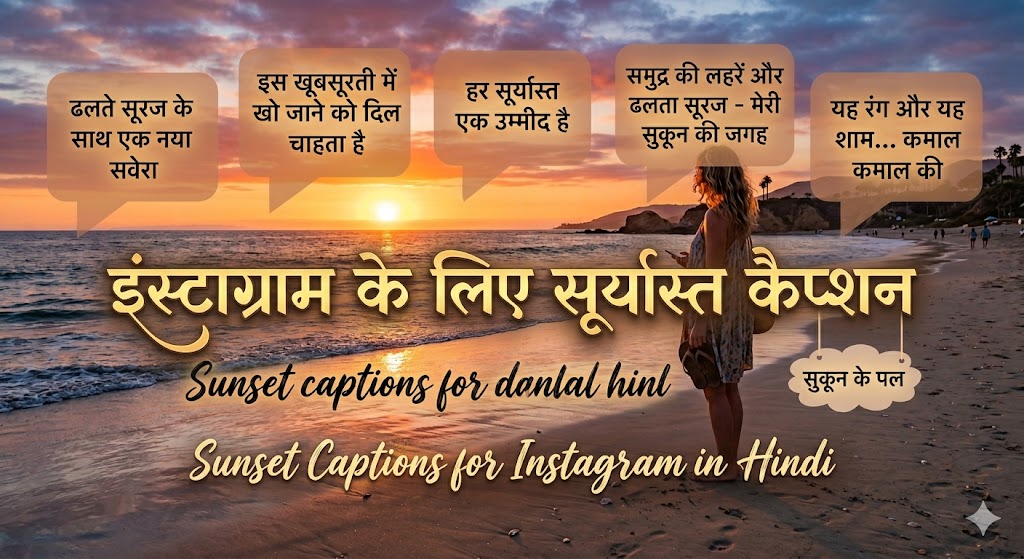 Sunset Captions for Instagram in Hindi