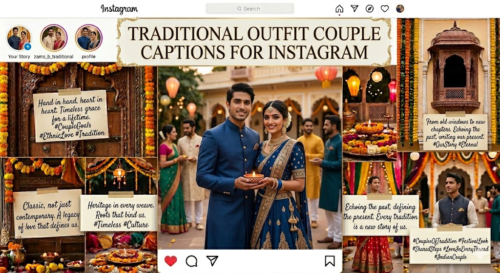 Traditional Outfit Couple Captions for Instagram