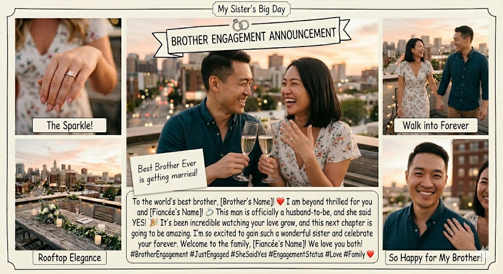 brother engagement caption