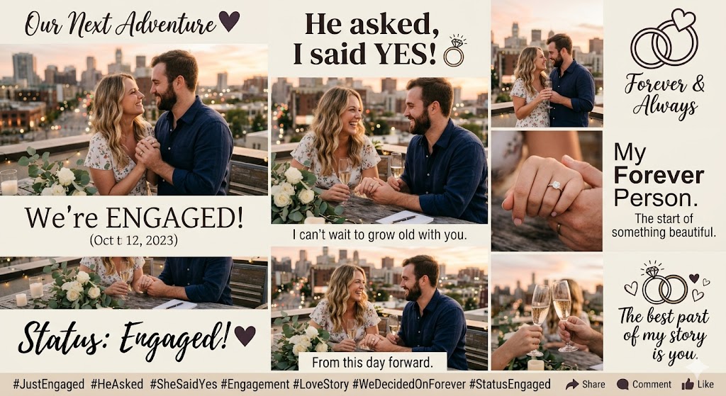 engagement captions for couples