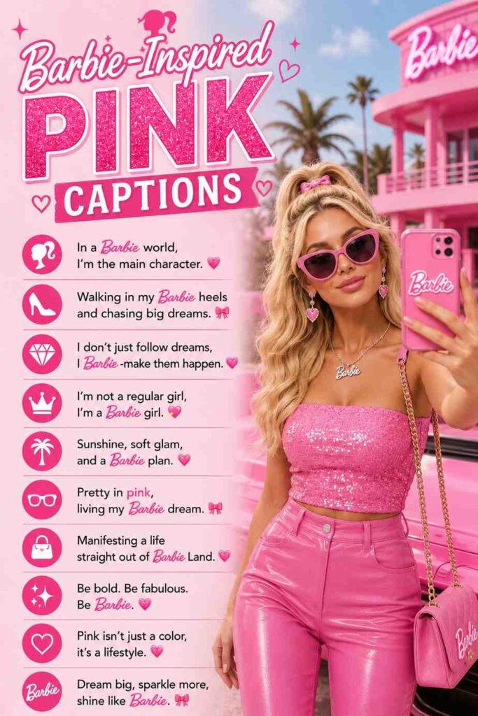Barbie-Inspired Pink Captions