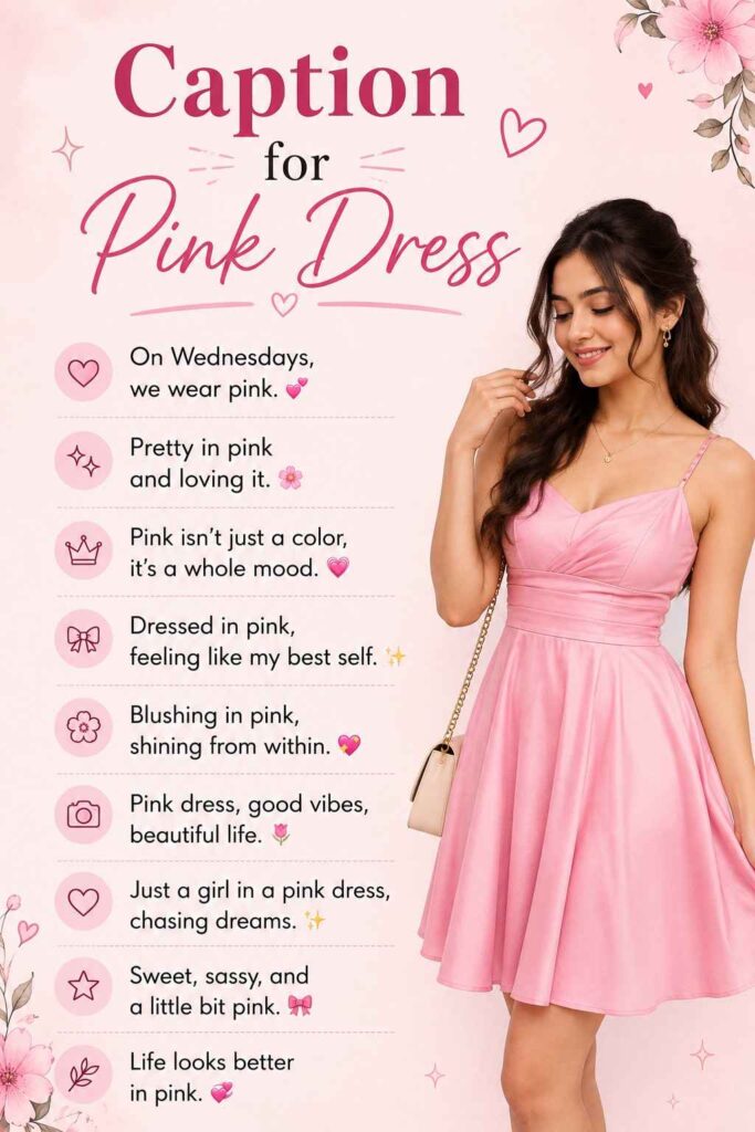 Caption for Pink Dress
