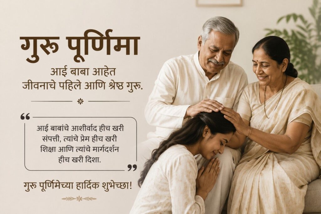 Guru Purnima Quotes in Marathi for Aai Baba