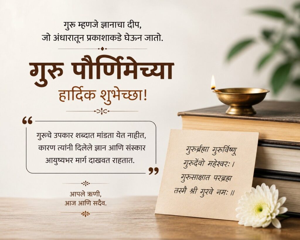 Guru Purnima Wishes in Marathi Caption