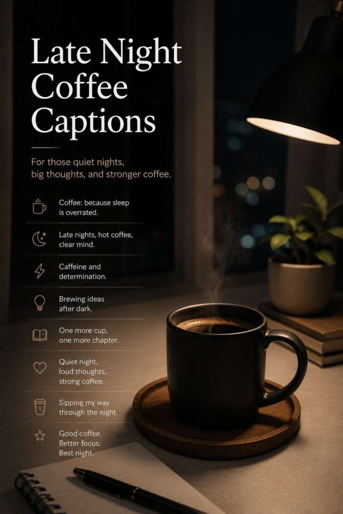 Late Night Coffee Captions