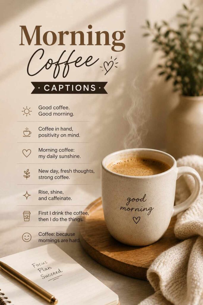 Morning Coffee Captions