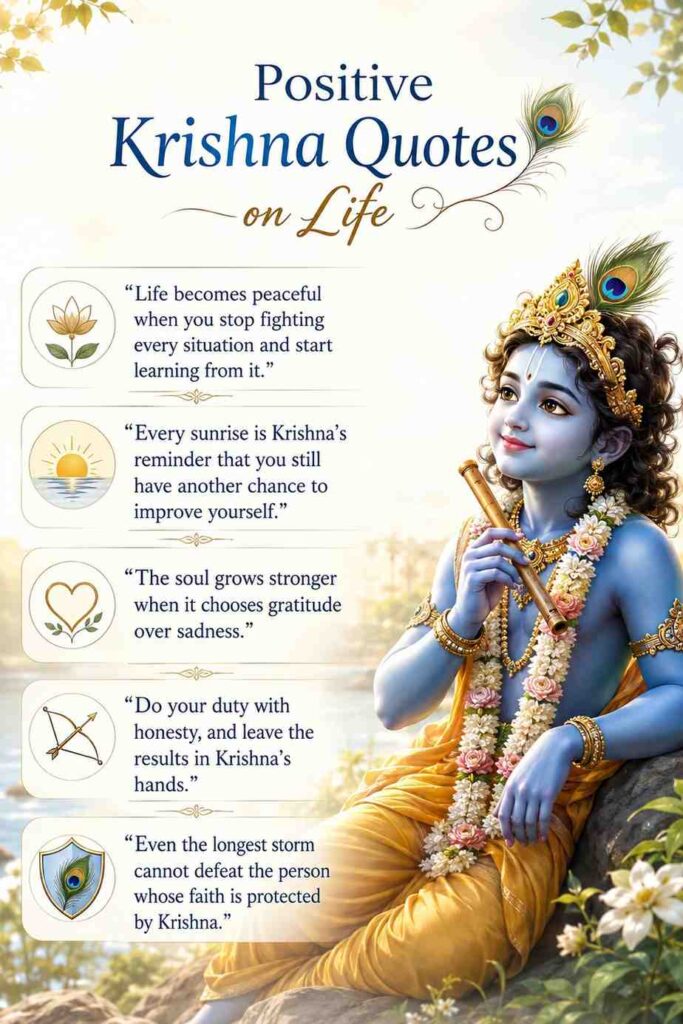 Positive Krishna Quotes on Life