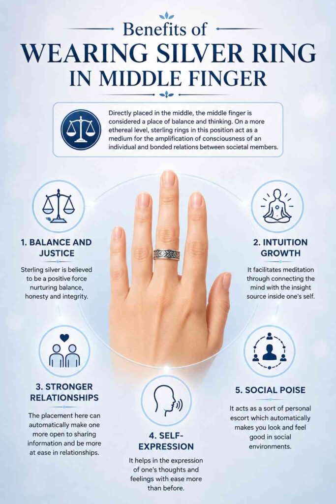 Benefits of Wearing Silver Ring in Middle Finger
