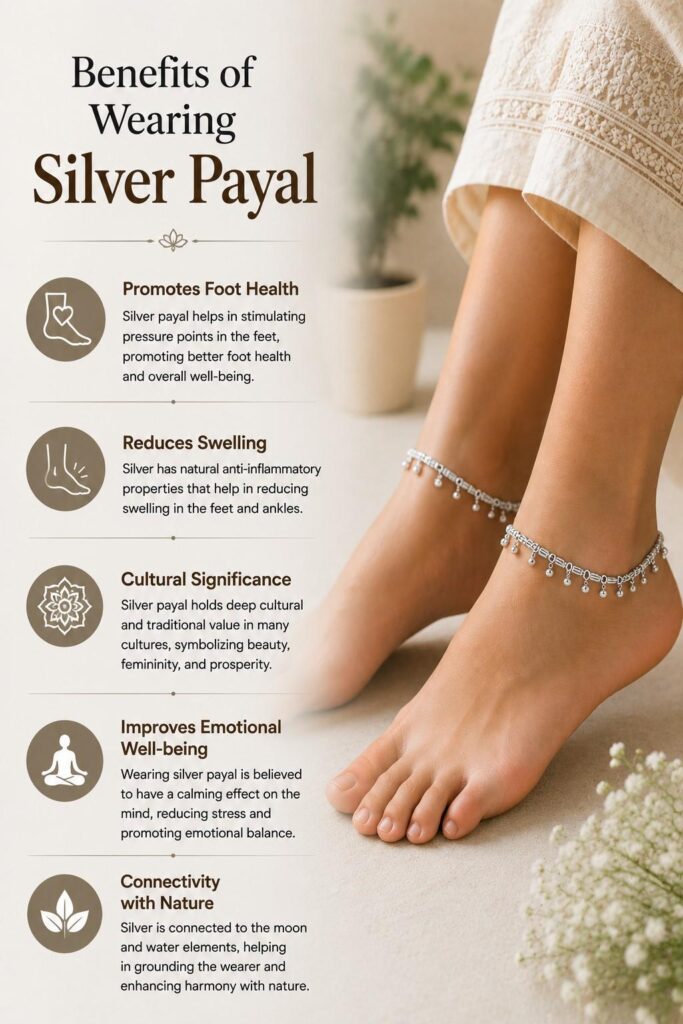 Benefits of Wearing Silver Payal