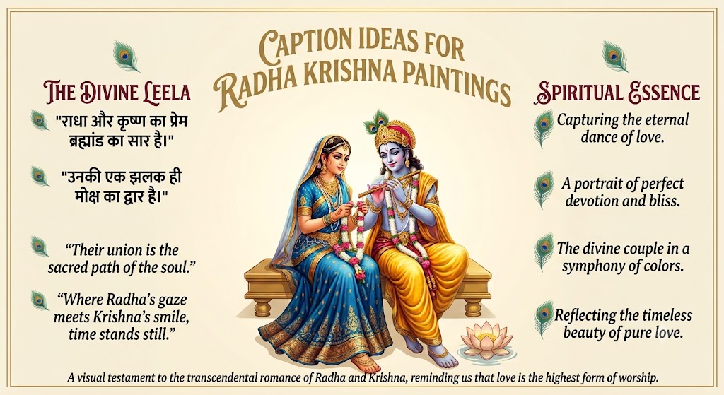 Caption for Radha Krishna Paintings
