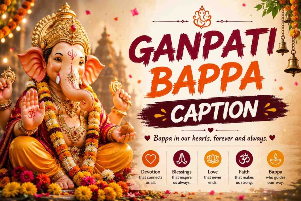 Ganpati bappa caption