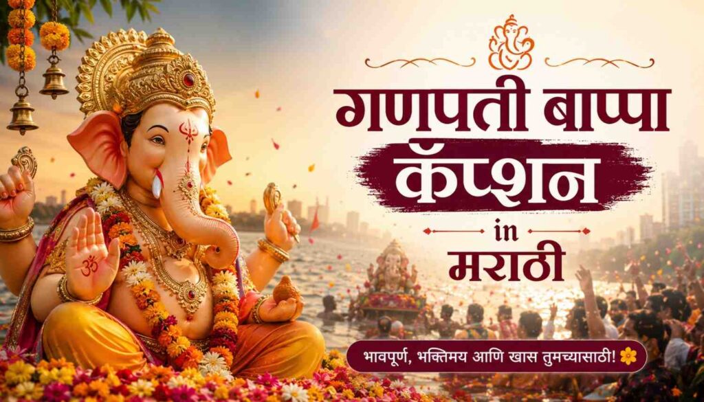 Ganpati bappa caption in marathi